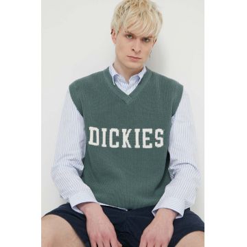 Dickies vestă din bumbac MELVERN VEST culoarea verde, DK0A4YYP Dickies vestă din bumbac MELVERN VEST culoarea verde, DK0A4YYP