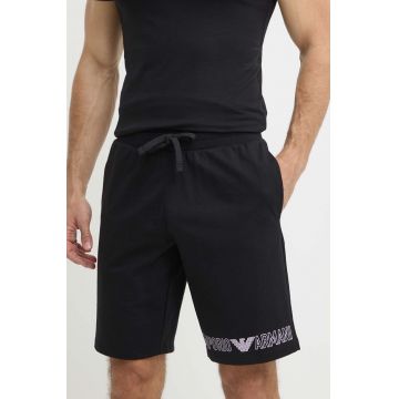 Emporio Armani Underwear pantaloni scurți din bumbac lounge culoarea negru, 111004 4R566