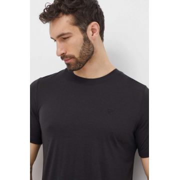 Fjallraven tricou de lana Abisko Wool culoarea negru, neted, F87193