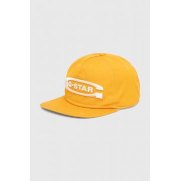 G-Star Raw șapcă de baseball din bumbac culoarea galben, cu imprimeu