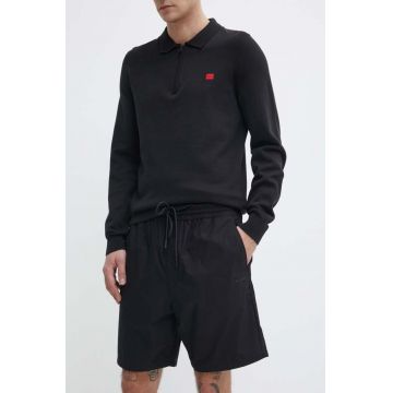 HUGO pantaloni scurți din bumbac culoarea negru, 50510596