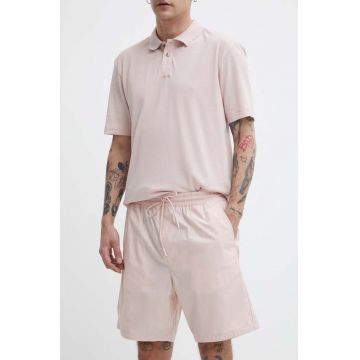 HUGO pantaloni scurți din bumbac culoarea roz, 50510596