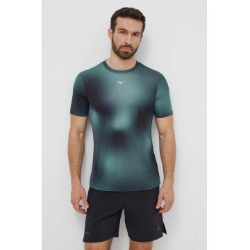 Mizuno tricou de alergare Core Graphic culoarea turcoaz, modelator, J2GAB010