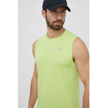 Mizuno tricou de alergare Impulse Core culoarea verde, J2GAB011