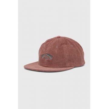 Billabong șapcă de baseball din catifea culoarea roz, cu imprimeu, EBYHA00127