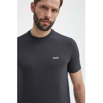 Boss Green tricou barbati, culoarea gri, cu imprimeu, 50506373