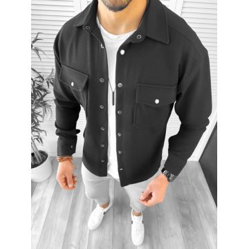 Camasa barbati casual neagra 12504 6-4.1