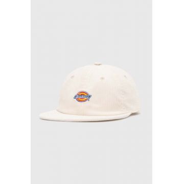 Dickies șapcă de baseball din catifea CHASE CITY CAP culoarea alb, cu imprimeu, DK0A4YPJ