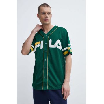 Fila tricou Lashio barbati, culoarea verde, cu imprimeu, FAM0652