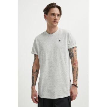 G-Star Raw tricou barbati, culoarea bej, neted