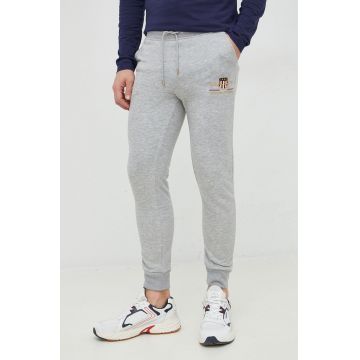 Gant pantaloni barbati, culoarea gri, neted