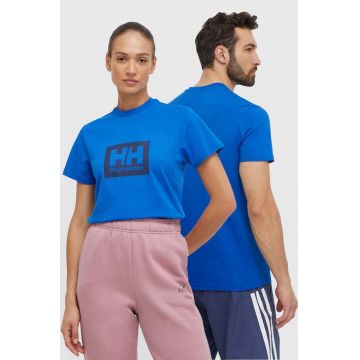 Helly Hansen tricou din bumbac culoarea roz, cu imprimeu