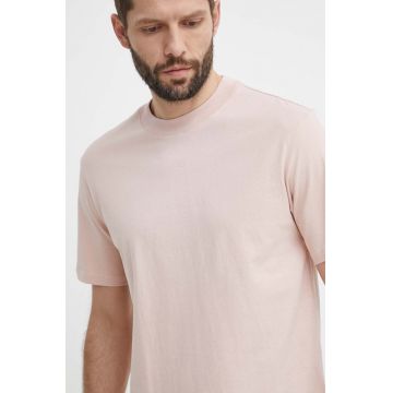 HUGO tricou din bumbac bărbați, culoarea roz, uni 50488330