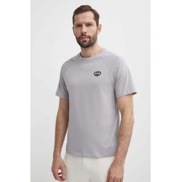 Hummel tricou din bumbac hmlLGC KAI REGULAR HEAVY T-SHIRT barbati, culoarea gri, cu imprimeu, 223989