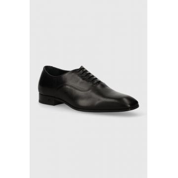 Karl Lagerfeld pantofi de piele SAMUEL barbati, culoarea negru, KL12334