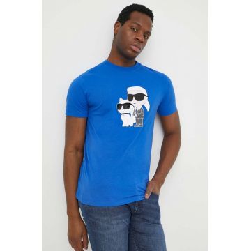 Karl Lagerfeld tricou din bumbac barbati, cu imprimeu