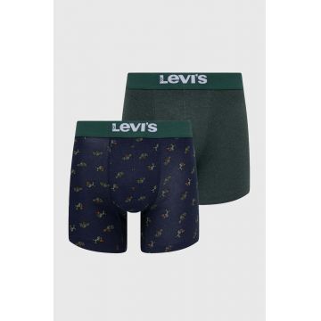 Levi's boxeri 2-pack barbati, culoarea albastru marin