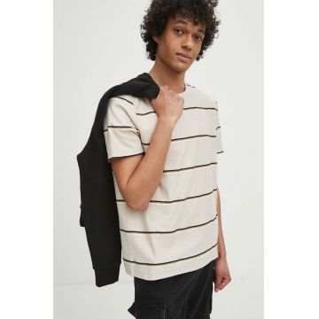 Medicine tricou din bumbac culoarea bej, modelator
