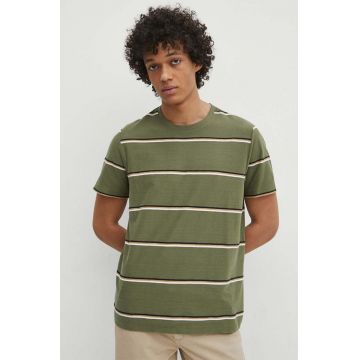 Medicine tricou din bumbac barbati, culoarea verde, modelator