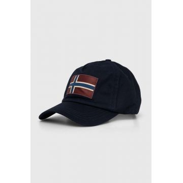Napapijri șapcă de baseball din bumbac Falis 2 culoarea albastru marin, cu imprimeu, NP0A4HNA1761
