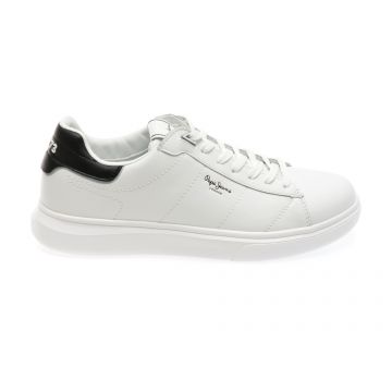 Pantofi casual PEPE JEANS albi, MS30981, din piele naturala