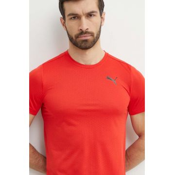 Puma tricou de antrenament Favourite Blaster culoarea rosu, neted