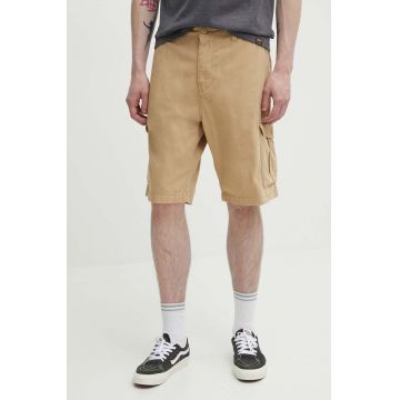 Quiksilver pantaloni scurti din bumbac culoarea maro