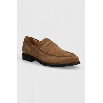 Vagabond Shoemakers mocasini din piele intoarsa MARIO barbati, culoarea maro, 4961-040-19