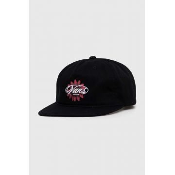 Vans șapcă de baseball din bumbac culoarea negru, cu imprimeu