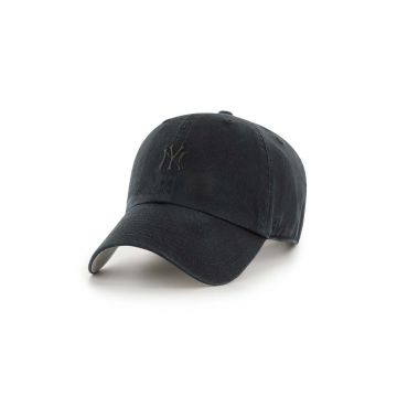 47brand șapcă de baseball din bumbac MLB New York Yankees culoarea negru, cu imprimeu B-BSRNR17GWS-BKD