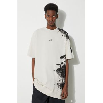 A-COLD-WALL* tricou din bumbac Brushstroke T-Shirt bărbați, culoarea bej, cu imprimeu, ACWMTS188