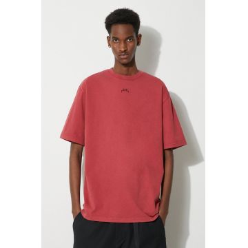 A-COLD-WALL* tricou din bumbac Essential T-Shirt bărbați, culoarea roșu, cu imprimeu, ACWMTS177