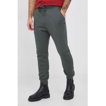 G-Star Raw pantaloni de trening culoarea verde, neted