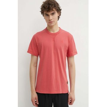 G-Star Raw tricou din bumbac barbati, culoarea rosu, neted