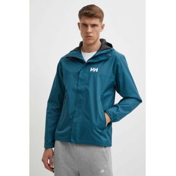 Helly Hansen geaca de ploaie Ervik barbati, culoarea verde, 64032 Helly Hansen geaca de ploaie Ervik barbati, culoarea verde, 64032