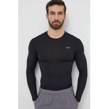 Reebok mânecă lungă de antrenament culoarea negru, neted, 100070385