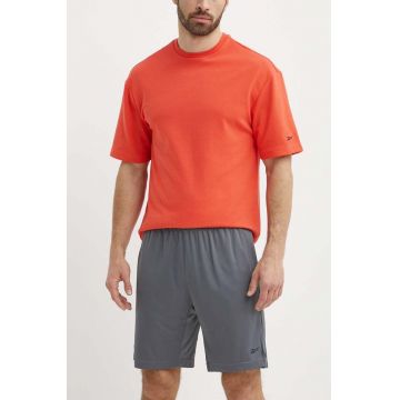 Reebok pantaloni scurți de antrenament Identity Training culoarea gri, 100068193