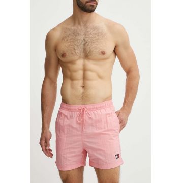 Tommy Jeans pantaloni scurți de baie culoarea roz UM0UM03147