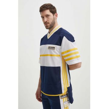 adidas Originals tricou barbati, culoarea albastru marin, modelator, IU2361