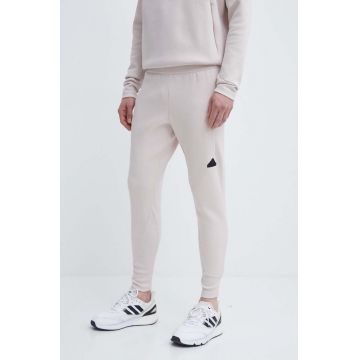 adidas pantaloni de trening Z.N.E culoarea roz, neted, IR5204