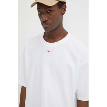 Diesel tricou din bumbac T-BOXT-D MAGLIETTA bărbați, culoarea alb, uni, A13937.0NIAR
