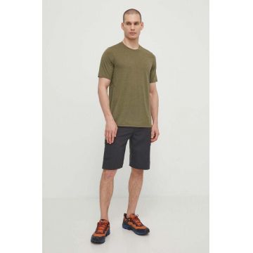 Fjallraven tricou sport Abisko Day culoarea verde, melanj, F87197