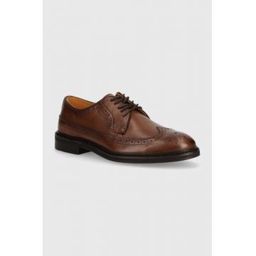 Gant pantofi de piele Bidford barbati, culoarea maro, 28631465.G45