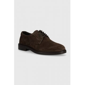 Gant pantofi de piele intoarsa Bidford barbati, culoarea maro, 28633462.G462