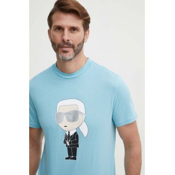 Karl Lagerfeld tricou din bumbac bărbați, cu imprimeu, 542251.755071