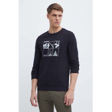 Mammut bluza Core barbati, culoarea negru, cu imprimeu