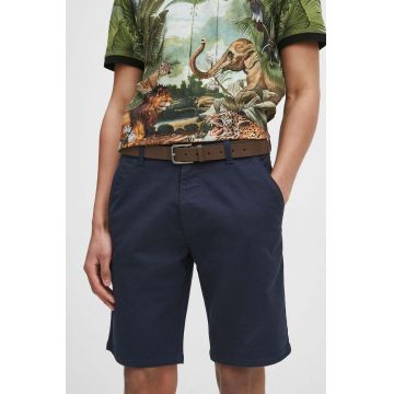 Medicine pantaloni scurți din bumbac bărbați, culoarea bleumarin