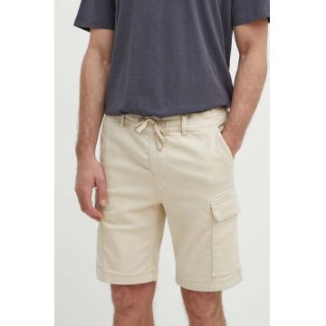 Pepe Jeans pantaloni scurti GYMDIGO CARGO barbati, culoarea bej, PM801077