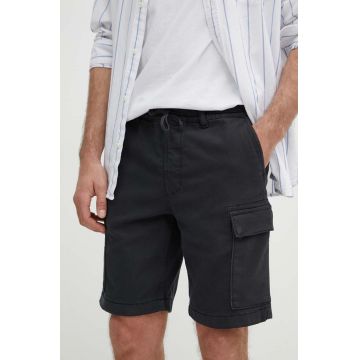 Pepe Jeans pantaloni scurti GYMDIGO CARGO barbati, culoarea negru, PM801077