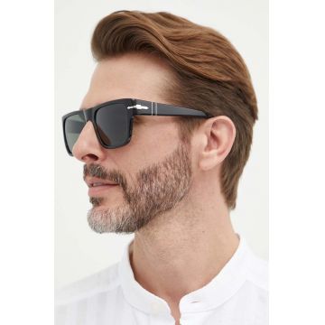 Persol ochelari de soare barbati, culoarea negru, 0PO3348S